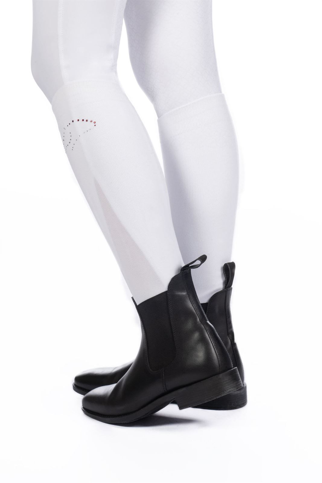 Calcetines finos HKM Sports Equipment color blanco con cristales TALLA 35/38 - Imagen 2